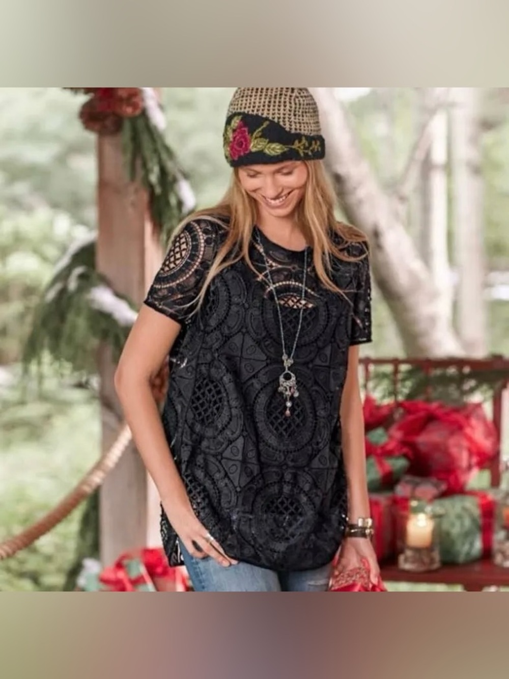 Sundance Boho Lace Top